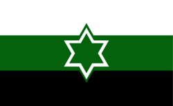 Flag of Polonian Presidential Dependency of ValenowaŻalenošy Preszyšije Polonije Walenowa (High Napranian)