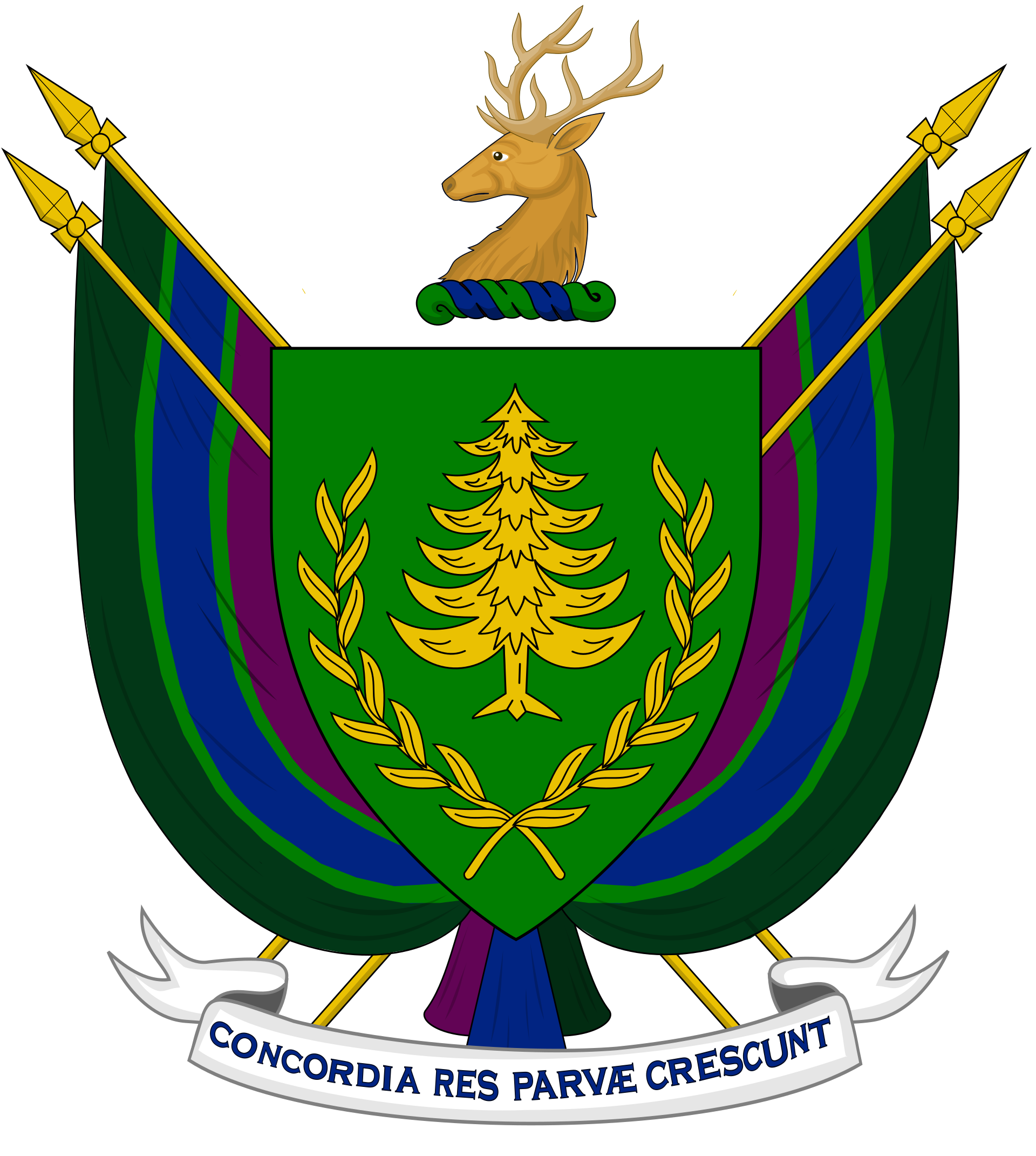 File:Coat of Arms of Arcadia (with motto).svg - MicroWiki