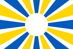 Flag of Principality of ConotopyКнязівство Конотоп (Ukrainian) / Knäziwstvo Konotop (Ukrainian Latin alphabet)
