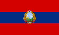 Flag of Relanian People's RepublicRelanica Tautaca Republica / Republica Populară Relaniană / Рєпȣблйка Пѡпȣларъ Рєланйанъ